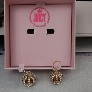 Juicy Couture Gold and Silver Crown Earrings